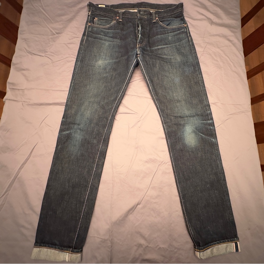 Momotaro 18oz jeans. See photos for exact measurements. Waist 35.